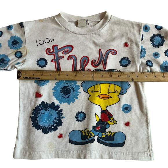 Vintage Looney Tunes Girl's Tweety Bird Shirt Size Medium - Picture 10 of 10